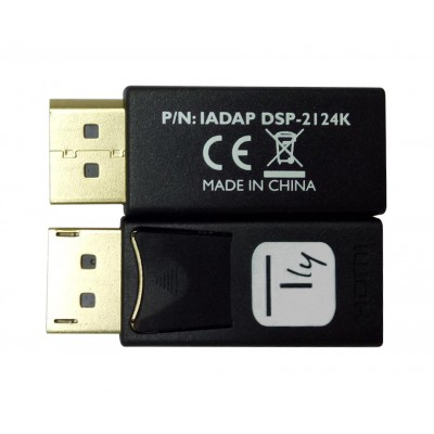 Techly IADAP DSP-2124K Mετατροπέας DisplayPort DP 1.2 σε HDMI, 4K 60Hz Black