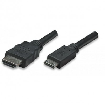 Techly  ICOC HDMI-B-050  Υψηλής ταχύτητας Mini HDMI to HDMI Μαύρο / Αρσενικό καλώδιο, 5,0 m