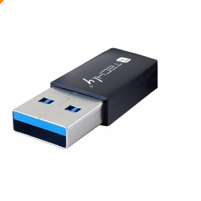 TECHLY IADAP USB3-AFT Mini USB-A 3.0 Male to USB-C ™ Female Converter Black