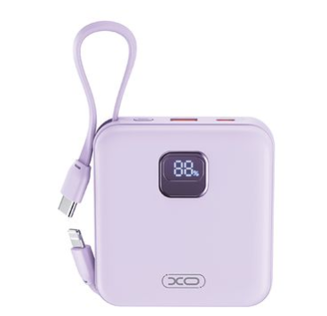 XO PR235 22.5W multi port fast charging digital display power bank 10000mAh (Purple)