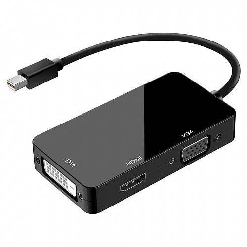 Μετατροπέας MINI DP Αρσ. Σε HDMI/VGA/DVI Μαύρο