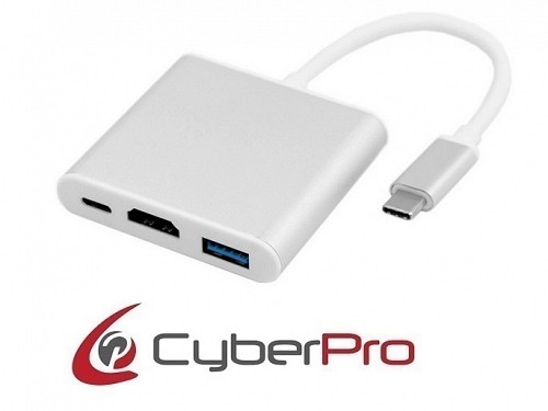 Converter USB type C male - HDMI/USB-A/USB-C female CYBERPRO CP-CHUC3