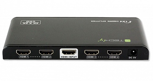 Techly HDMI2-4K4E HDMI2.0 SPLITTER 4K UHD 3D 4 WAYS WITH EDID